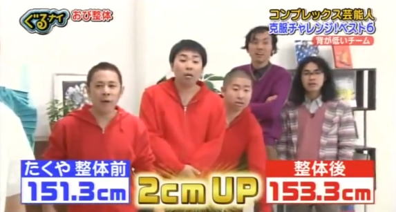 背を高くする整体を日テレ「ぐるナイ」で行う